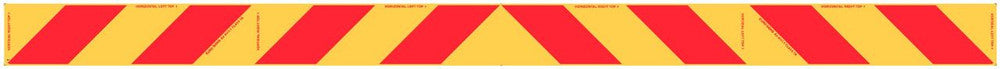 Sign Vehicle REAR MARKER STRIPE Class 1 reflective Red/Yellow