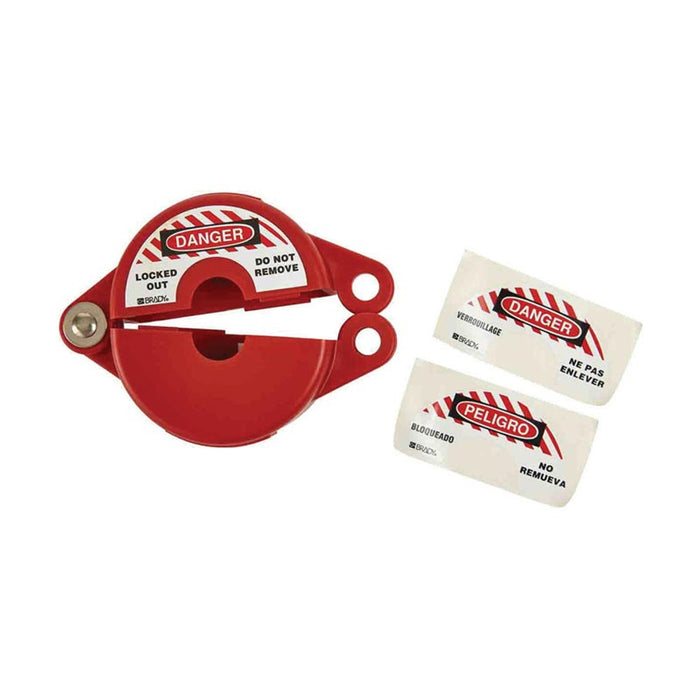 Lockout Plate for Gate Valve Red