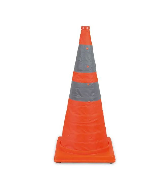 Cone Traffic Collapsible wth plastic base ORANGE - h450mm