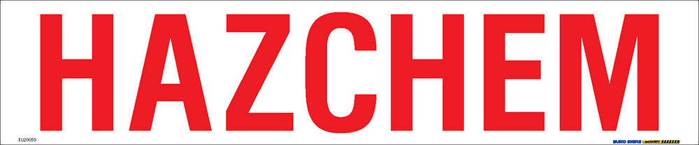 Sign HAZCHEM Red/White