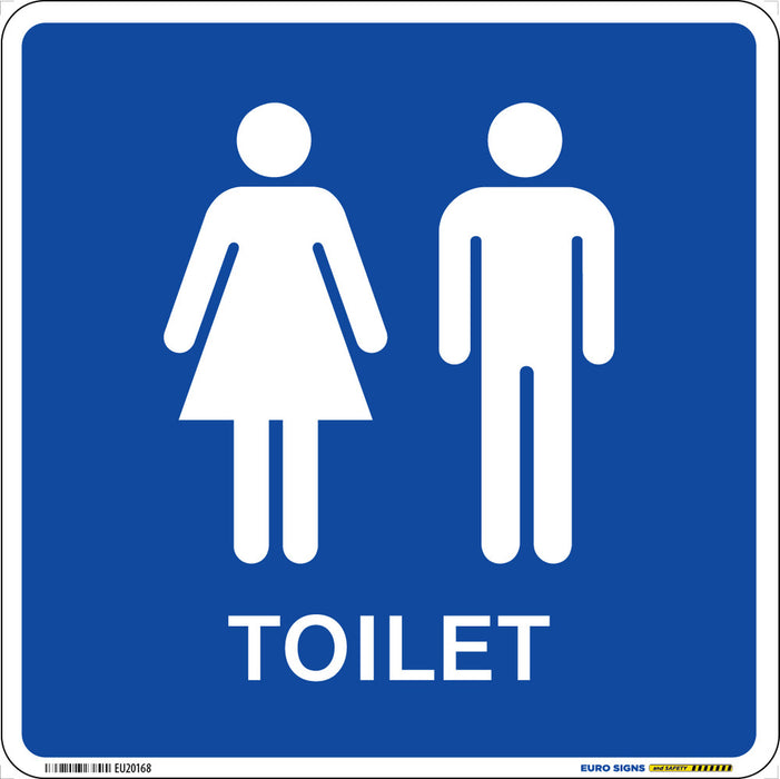 Sign TOILET FEMALE/MALE White/Blue
