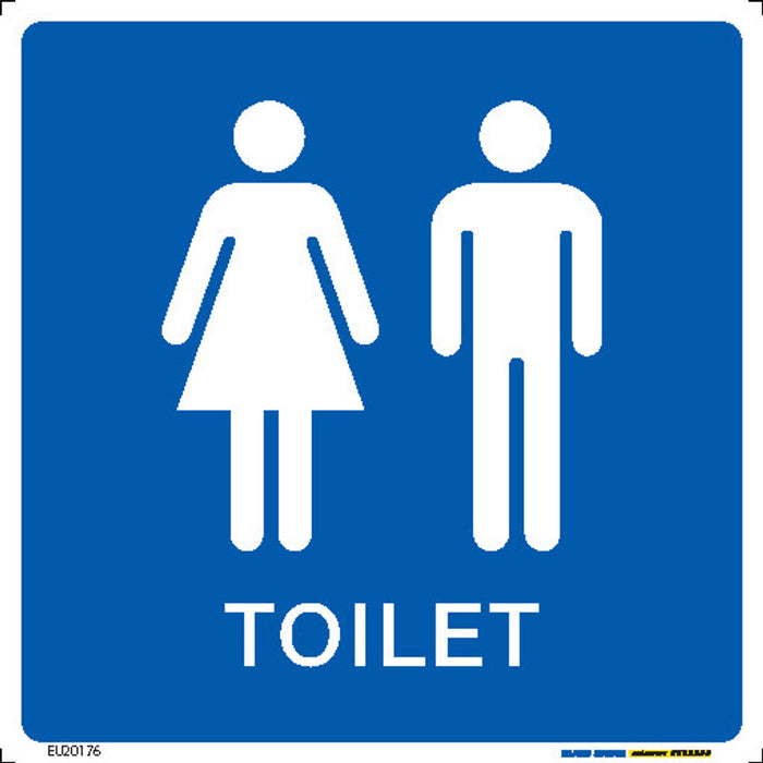 Sign TOILET FEMALE/MALE White/Blue