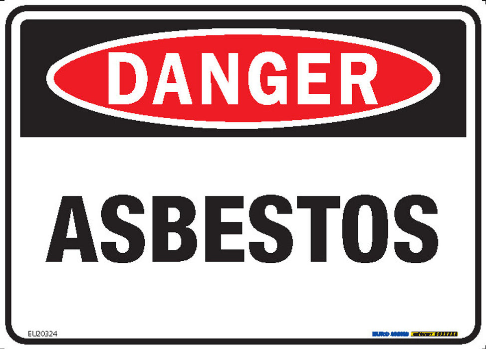 Sign DANGER ASBESTOS Black/Red/White