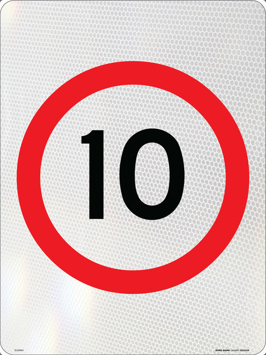 Sign Speed limit "blank" -advise limit- Class 1 reflective - Black/Red/White ALUMINIUM
