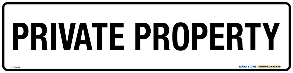 Sign PRIVATE PROPERTY Black/White METAL