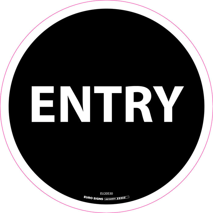 sign ENTRY floor sticker indoor DECAL
