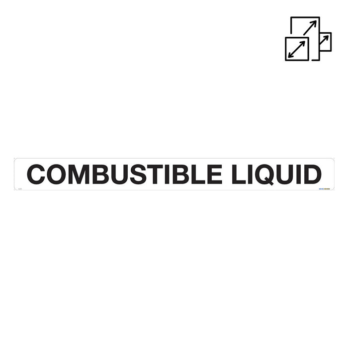 Sign COMBUSTIBLE LIQUID Black/White
