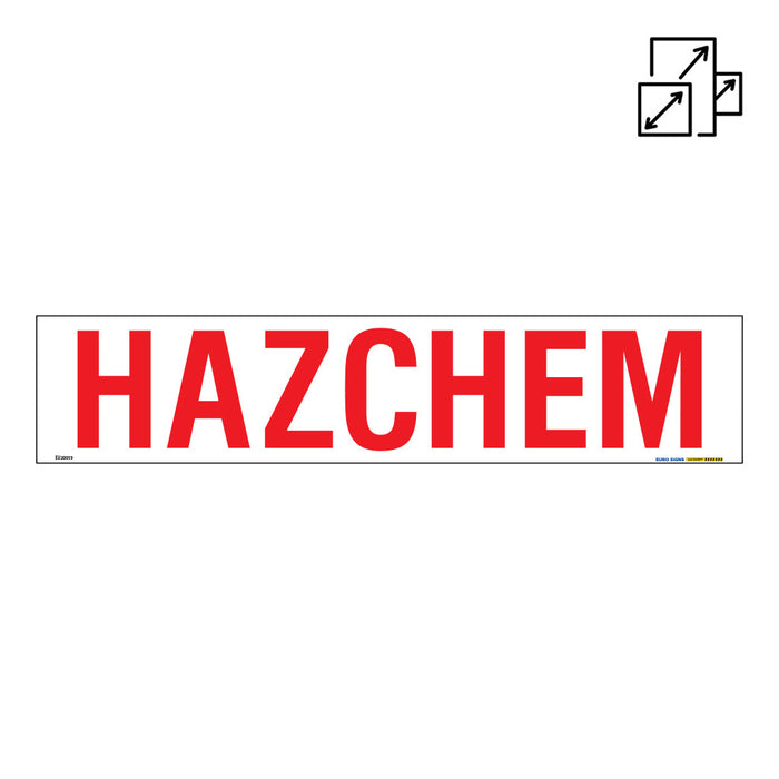 Sign HAZCHEM Red/White
