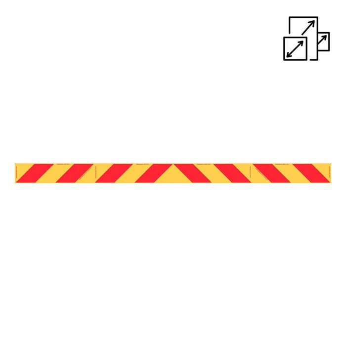 Sign Vehicle REAR MARKER STRIPE Class 1 reflective Red/Yellow
