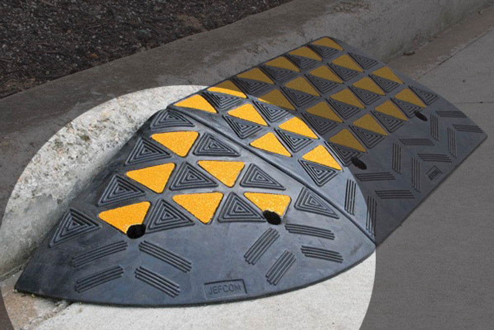 Ramp Kerb - HI VIS RUBBER Blk/Ylw