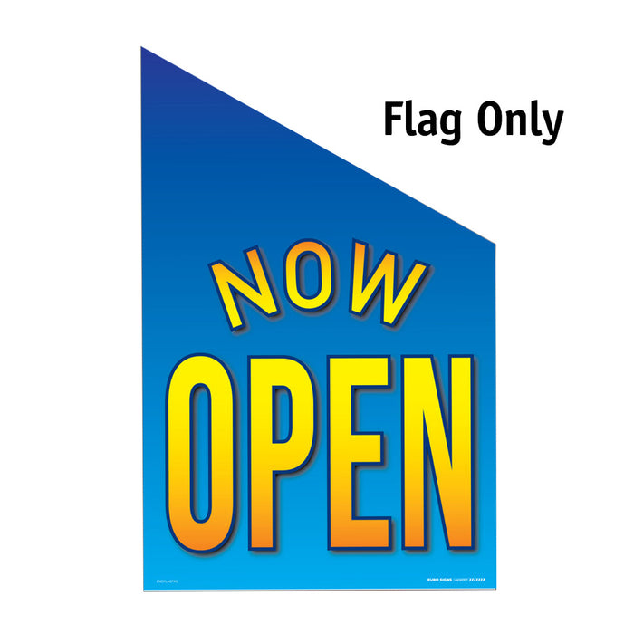 Flag Wall Fitting NOW OPEN Flag only - w420 x h680mm