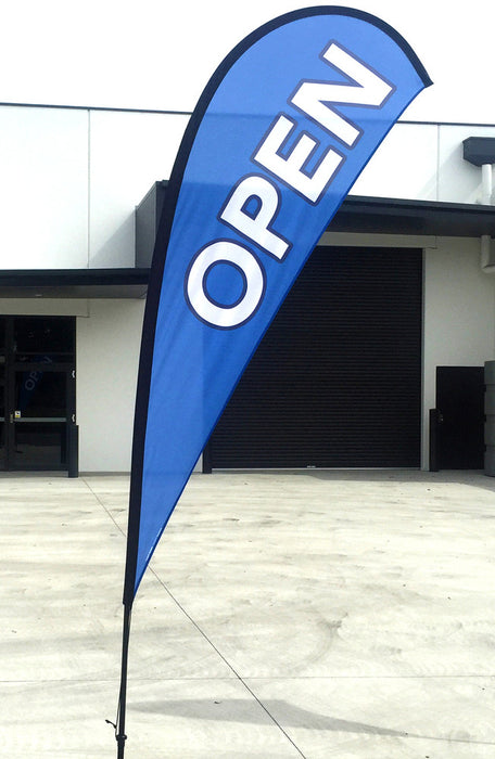 Flag Tear Drop Medium OPEN with pole + bag