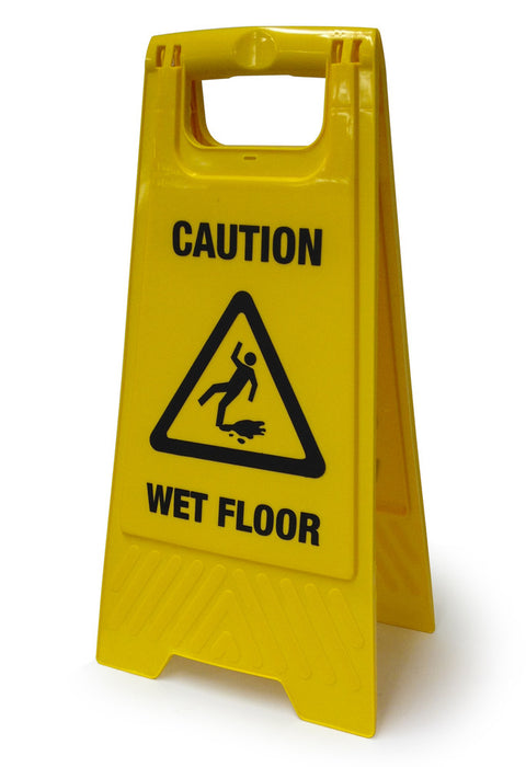 Sign A Frame WET FLOOR - Ylw d/sided - w300 x h600mm UPVC