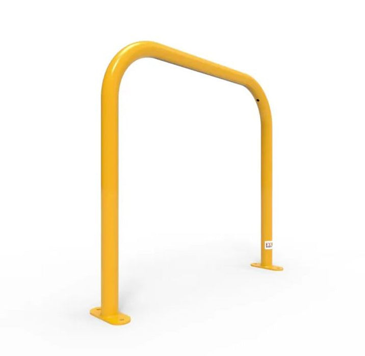 Bike Rail Rounded GALV&PWD COATED Ylw Surface Mount - w850 x h800mm