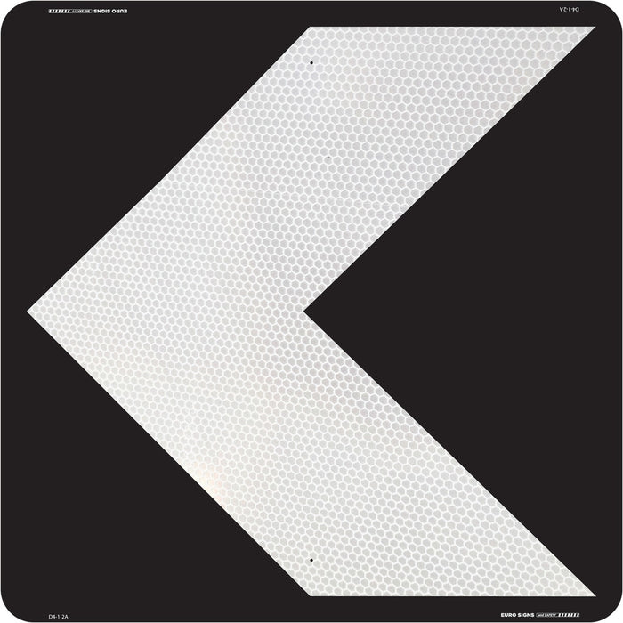 Sign CHEVRON < graphic Class 1 reflc Blk/Wht - 450 x 450mm ALUM