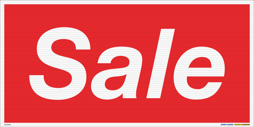 Sign SALE Wht/Red - w600 x h300mm CORF