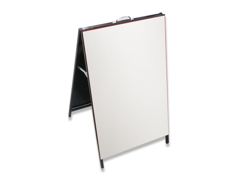 Frame Sign A Frame - Blk/Metal wth BLANK Solid Faces - w600 x h900mm