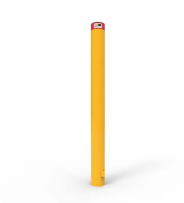 Bollard Metal ECONOMY IN GROUND Galv&Pwd Coat Yellow