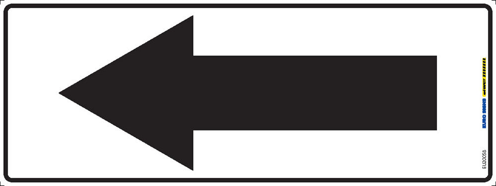 Sign arrow SYMBOL only Blk/Wht — Euro Signs & Safety