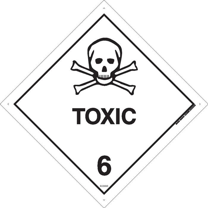 Sign TOXIC 6 Class Label diamond White/Black