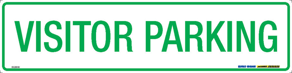 Sign VISITOR PARKING Green/White METAL