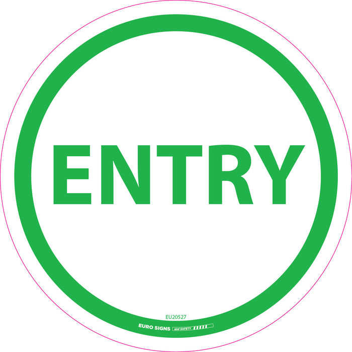 sign ENTRY floor sticker indoor DECAL — Euro Signs & Safety