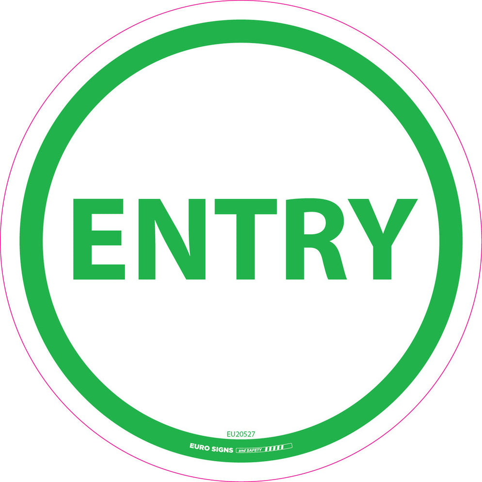 Indoor Sign Sticker sign ENTRY floor sticker indoor DECAL — Euro Signs & Safety