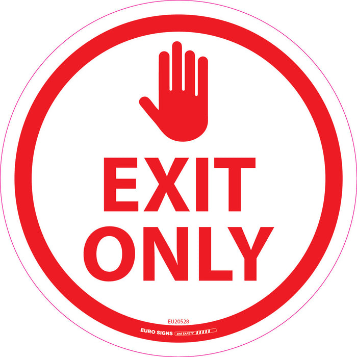 sign EXIT ONLY floor sticker DECAL