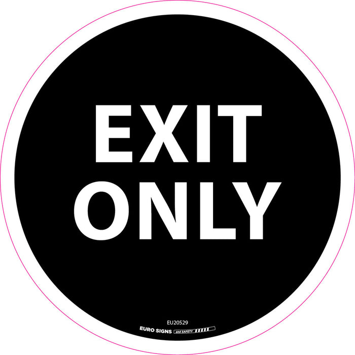 sign EXIT ONLY floor sticker DECAL