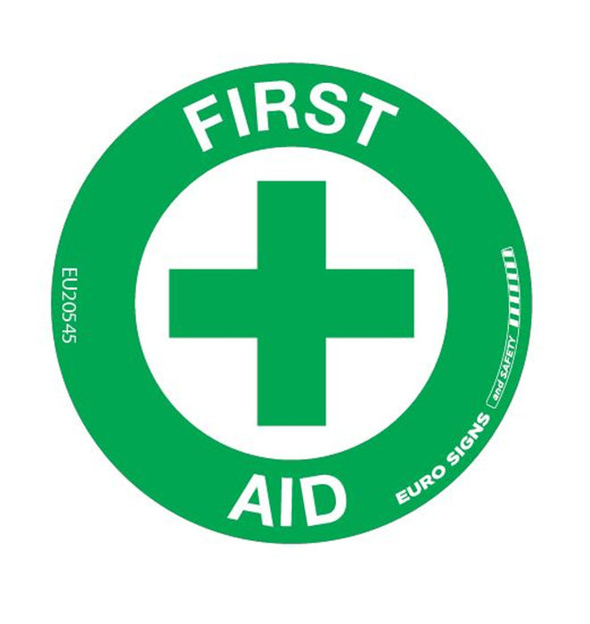 Sign FIRST AID +graphic White/Green