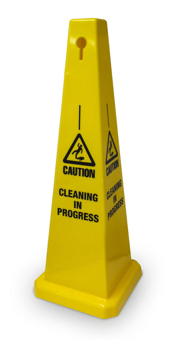Cone 4 sided oblong Yellow - 320mm base x h900 PLASTIC