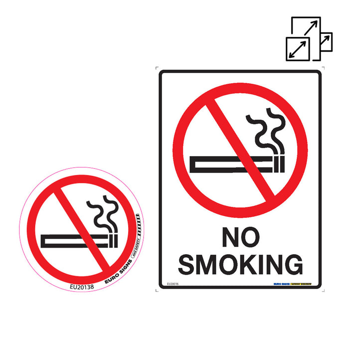 Sign NO SMOKING +graphic Black/Red/White