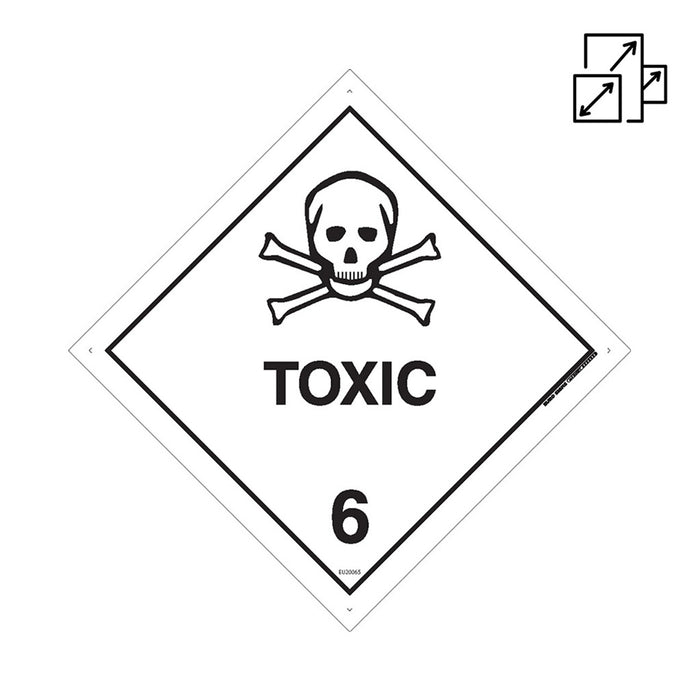 Sign TOXIC 6 Class Label diamond White/Black