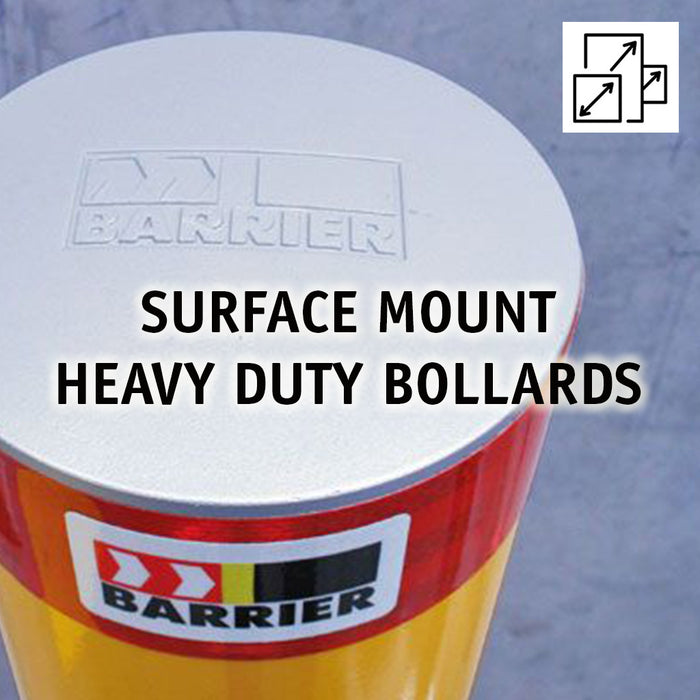 Bollard Metal surface mount HEAVY DUTY 5mm thick Galvanised and PowderCoated