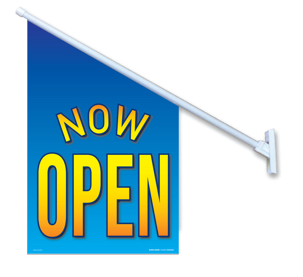 Flag Wall NOW OPEN complete kit - w420 x h680mm — Euro Signs & Safety