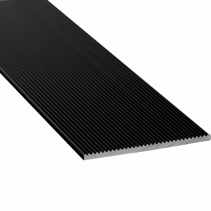 Stair Tread Anti Slip Anodised corregate plate Blk - w50 x L1200mm