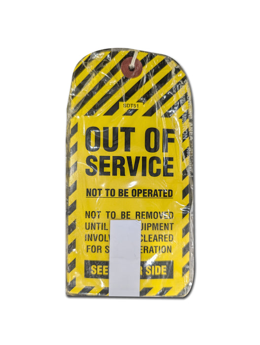 Cardstock CAUTION OUT OF SERVICE and DO NOT REMOVE THIS TAG - d/sided x 100qty
