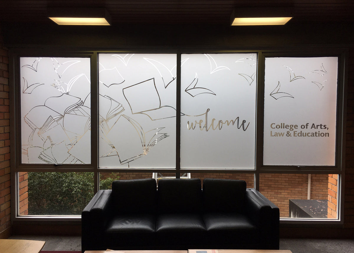 Frosted Vinyl on glass