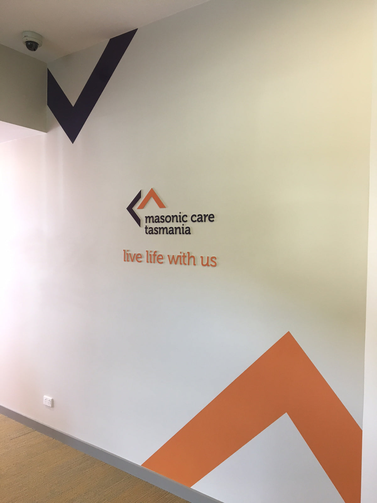 Cut-out letters, vinyl faced