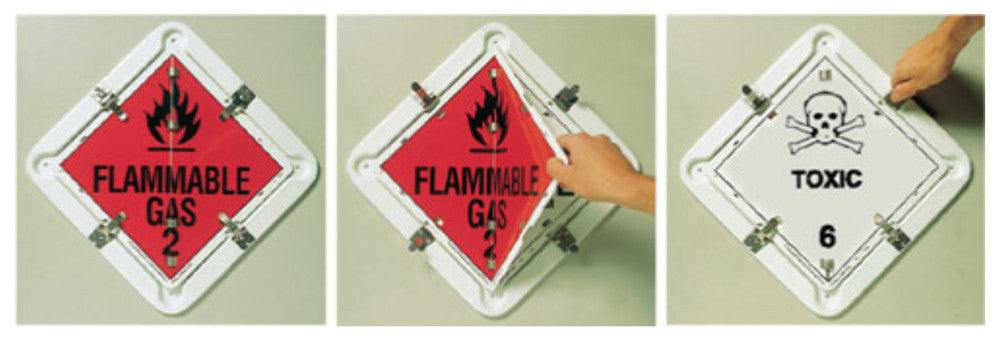 PLACARD FLIP/FILE with 15 Legends - METAL — Euro Signs & Safety