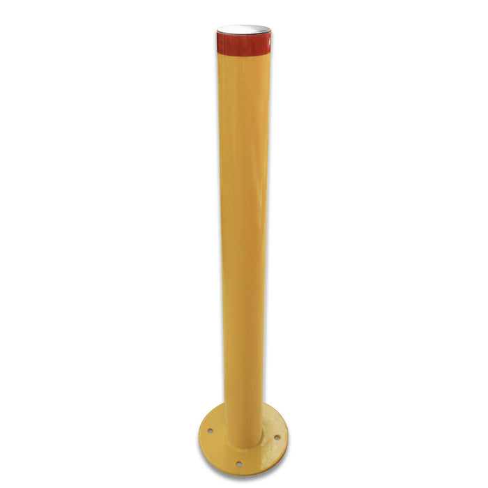 Bollard Metal In Ground HEAVY DUTY 5mm thick Metal galvanised and Powdercoated Yellow