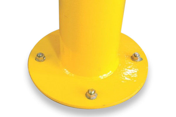 Bollard Metal ECONOMY surface mount  Galvanised and Powdercoat Yellow