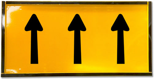 Sign for Box Section LANE STATUS d/sided Class 1 reflc Blk/Ylw - w1800 ...